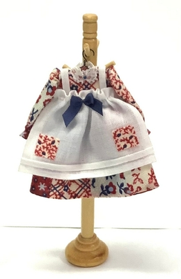 Little Girl's Red, White, and Blue Pinafore Dress
